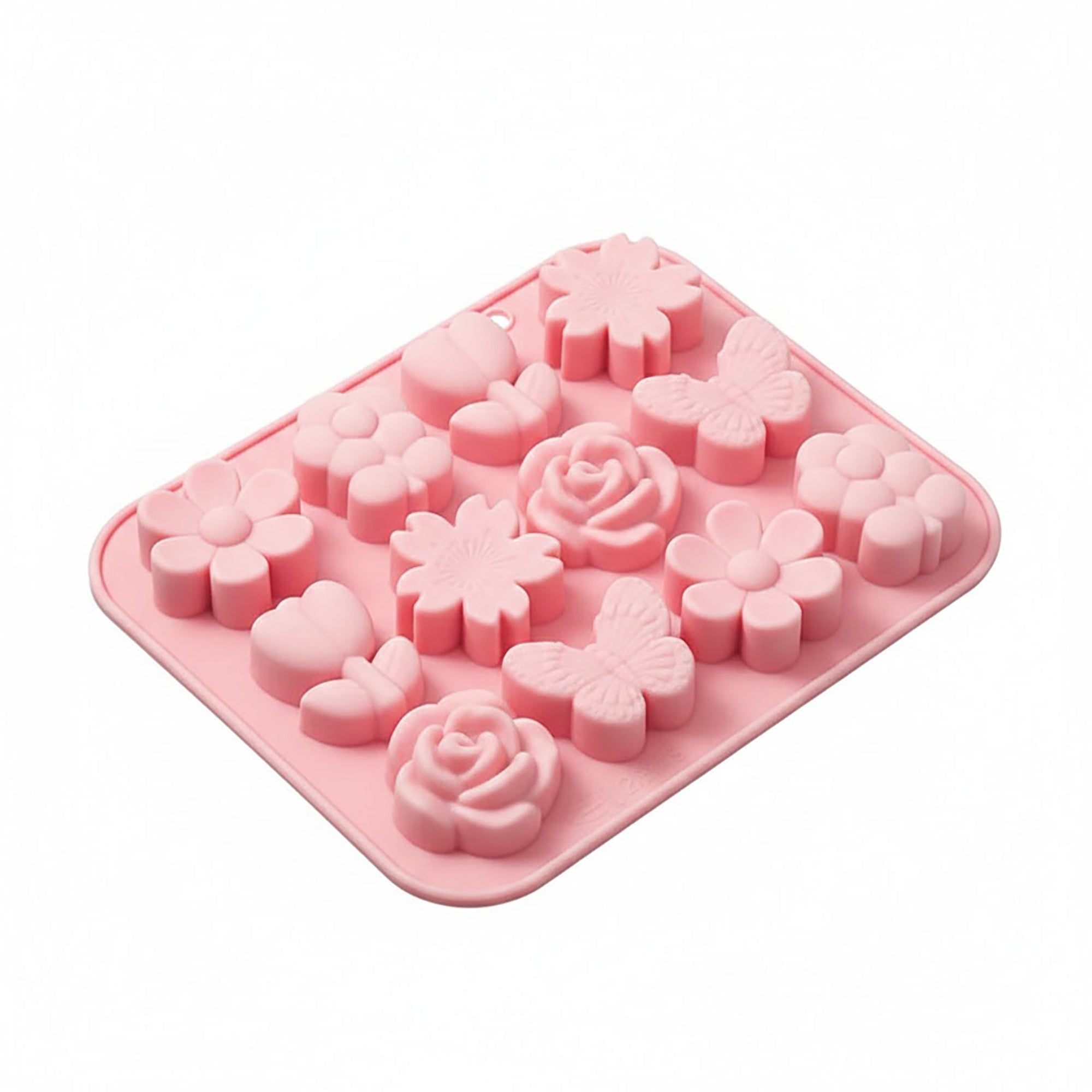 Anna-Kaci 2-Piece Silicone Flower and Butterfly Baking Mold Set Nonstick Flexible Candy Chocolate Mold