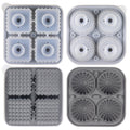 Anna-Kaci 2-Piece Ice Cube Tray Set Round and Square Large Mold with Easy Release Flexible Silicone Design