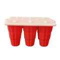 Anna-Kaci 6-Cavity Silicone Popsicle Mold with Reusable Lid Flexible Nonstick Frozen Treat Tray