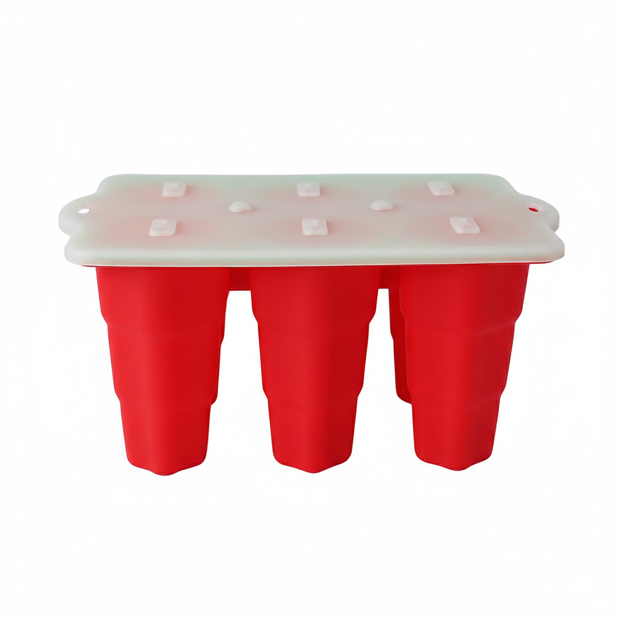 Anna-Kaci Silicone Popsicle Mold with Lid Reusable Ice Pop Maker Tray with 6 Cavities