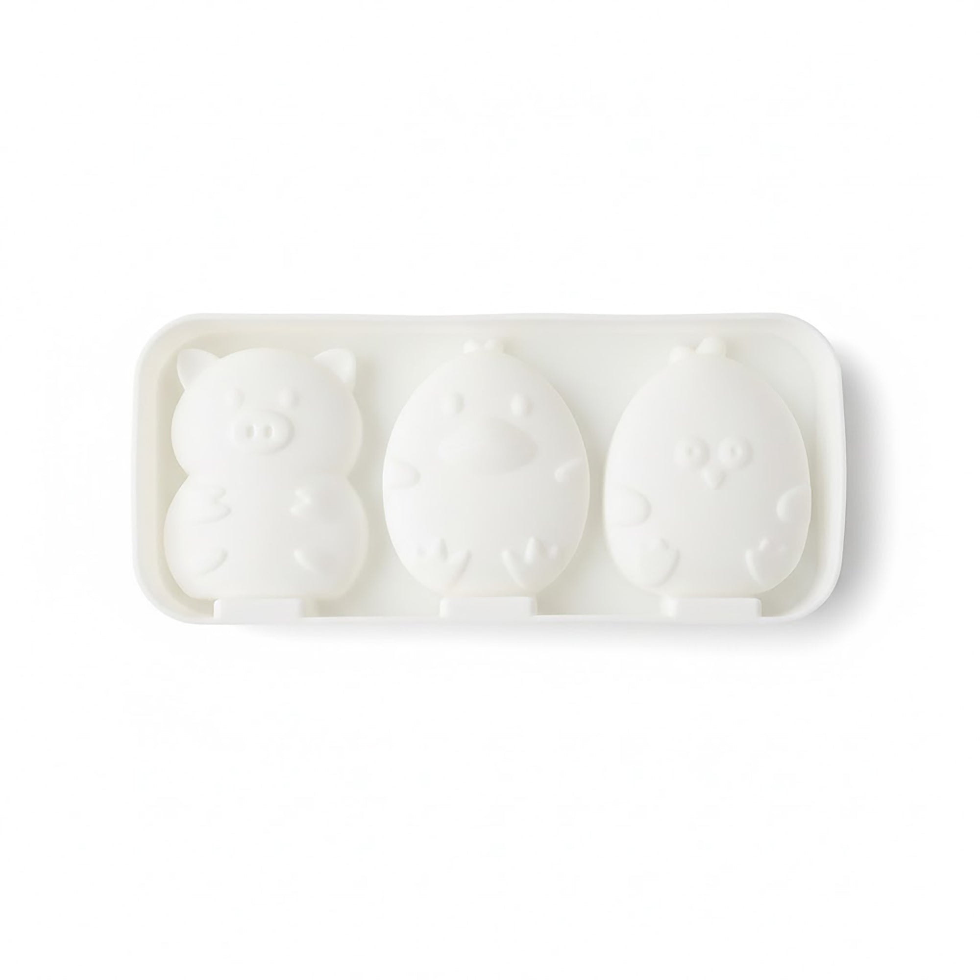 Anna-Kaci Silicone Animal Ice Mold Tray Cute Pig Duck Chick Shape Reusable Freezer Mold Set 2 Piece