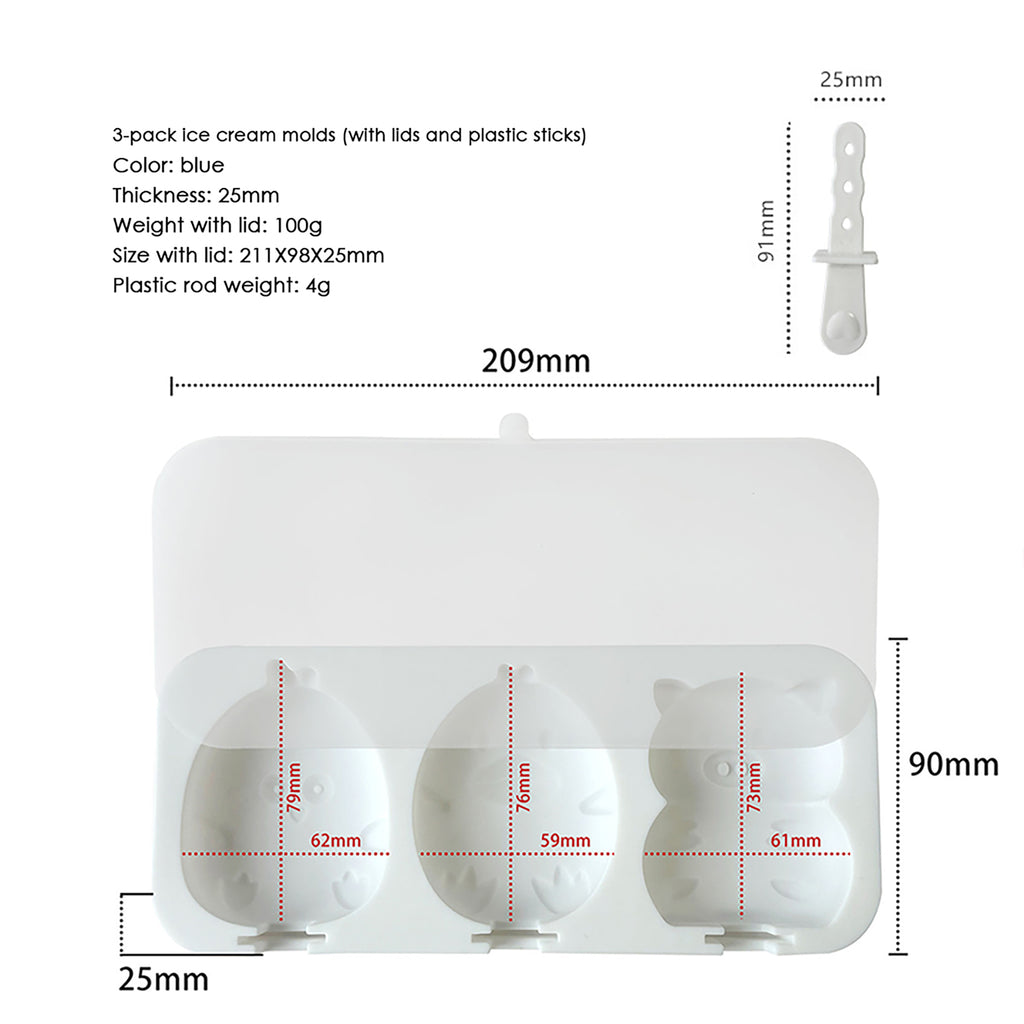 Anna-Kaci Silicone Animal Ice Mold Tray Cute Pig Duck Chick Shape Reusable Freezer Mold Set 2 Piece