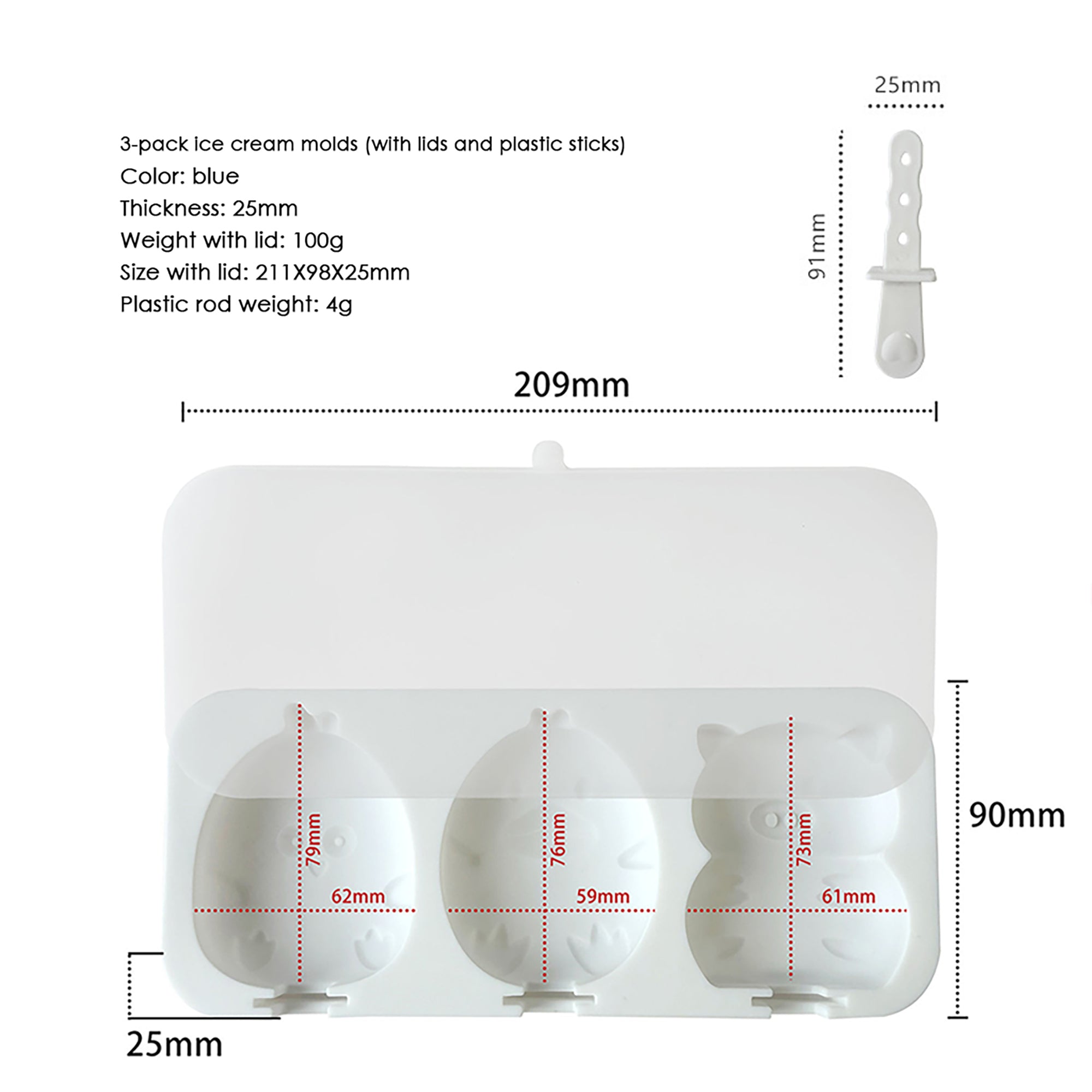 Anna-Kaci Silicone Animal Ice Mold Tray Cute Pig Duck Chick Shape Reusable Freezer Mold Set 2 Piece