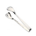 Anna-Kaci Stainless Steel Salad Tongs Mirror Finish Modern Serving Utensil Kitchen Tool