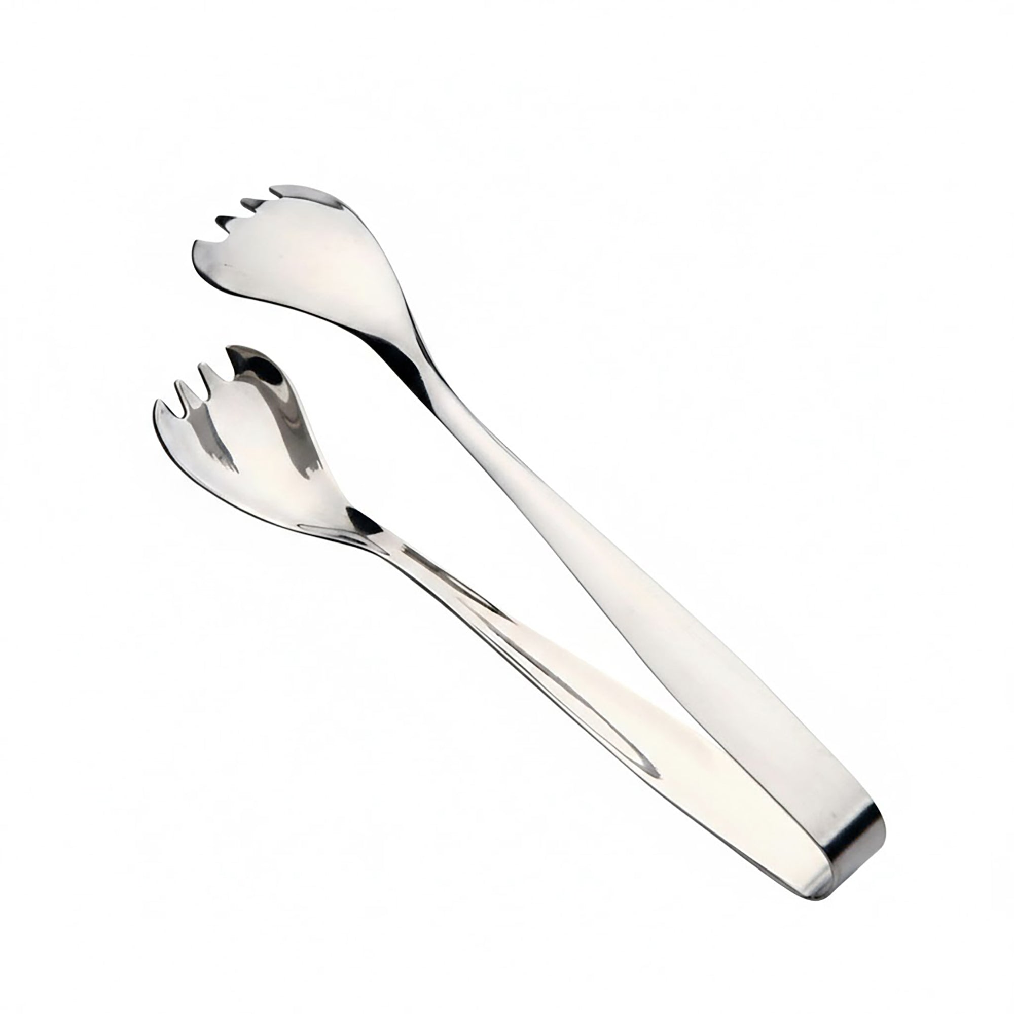 Anna-Kaci Stainless Steel Salad Tongs Mirror Finish Modern Serving Utensil Kitchen Tool