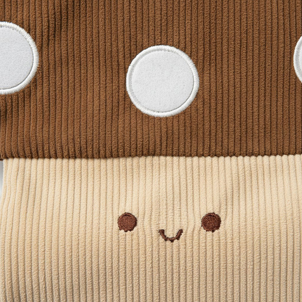 Anna-Kaci Mushroom Hanging Tissue Holder with Soft Textured Fabric Design