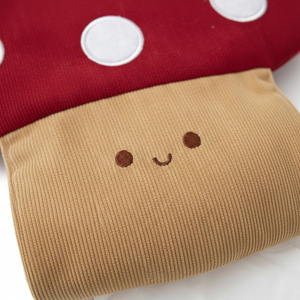 Anna-Kaci Mushroom Hanging Tissue Holder with Soft Textured Fabric Design