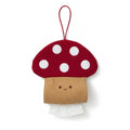 Anna-Kaci Mushroom Hanging Tissue Holder with Soft Textured Fabric Design