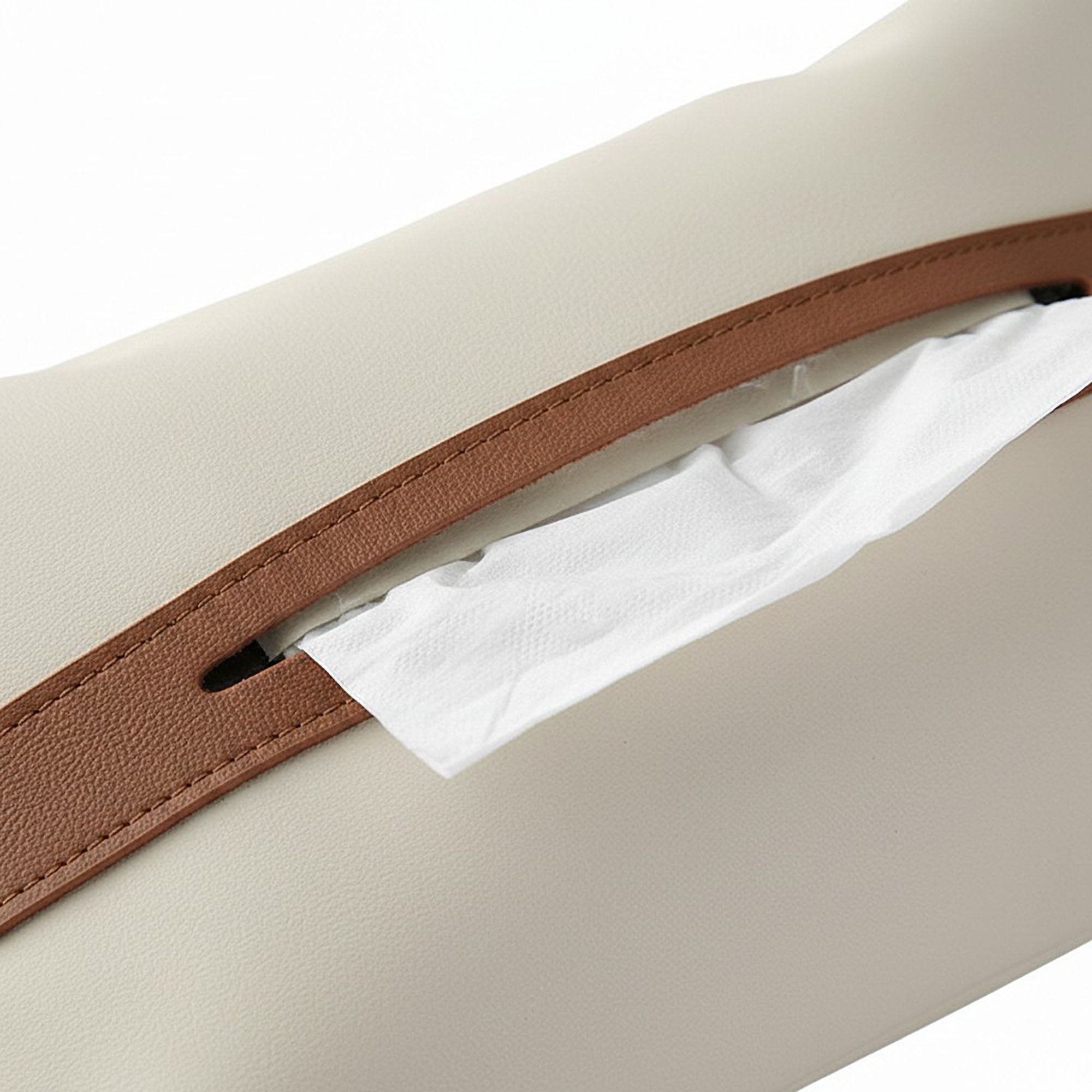 Anna-Kaci Soft Faux Leather Tissue Holder with Strap Handle and Snap Closure