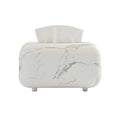 Anna-Kaci Modern Marble-Style Tissue Box Cover with Smooth Rounded Edges