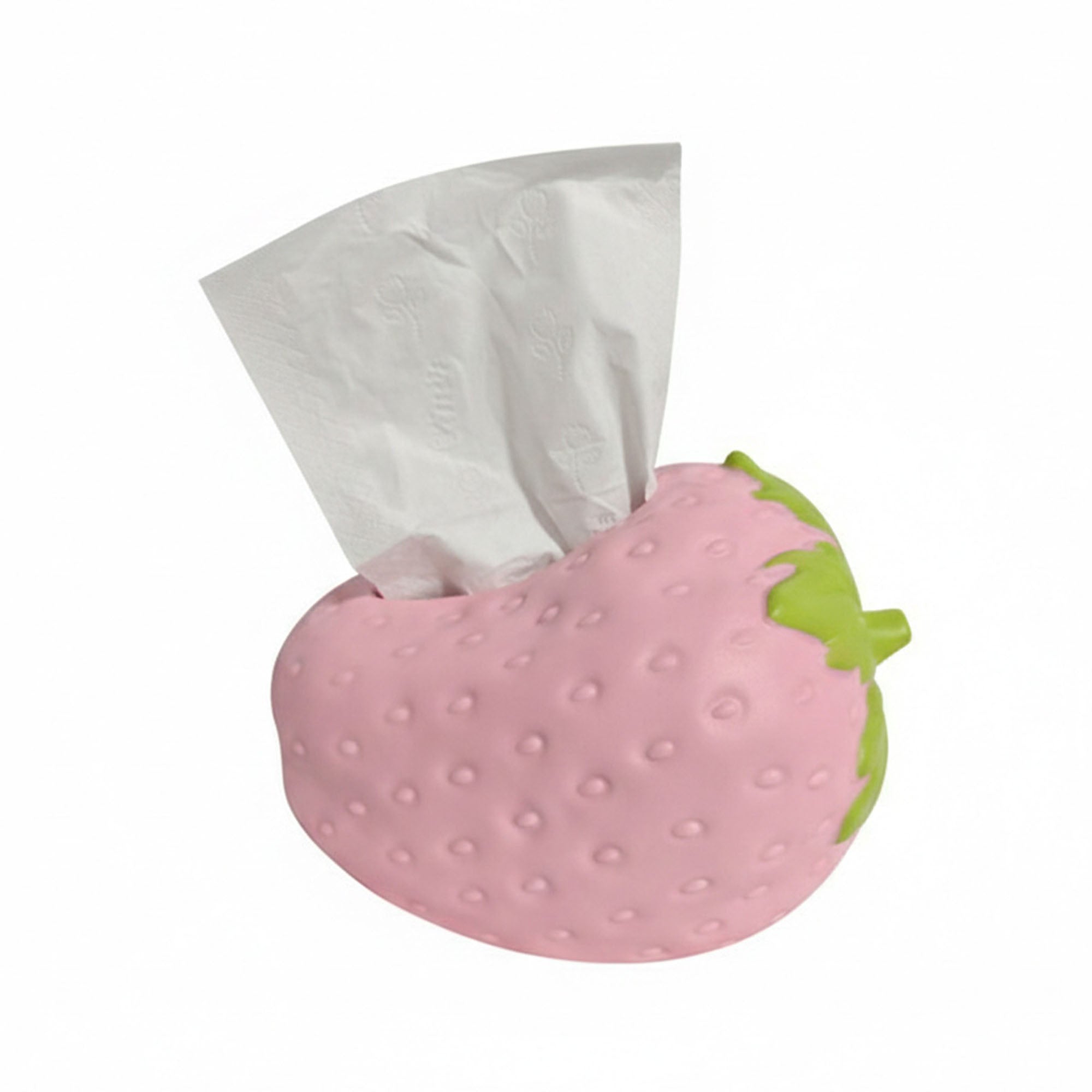 Anna-Kaci Strawberry-Shaped Decorative Tissue Holder with Textured Surface