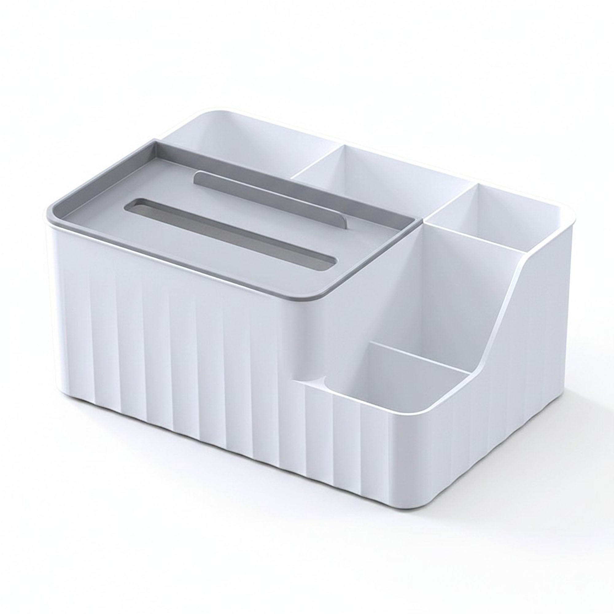 Anna-Kaci Multi Compartment Tissue Holder and Desktop Storage Organizer