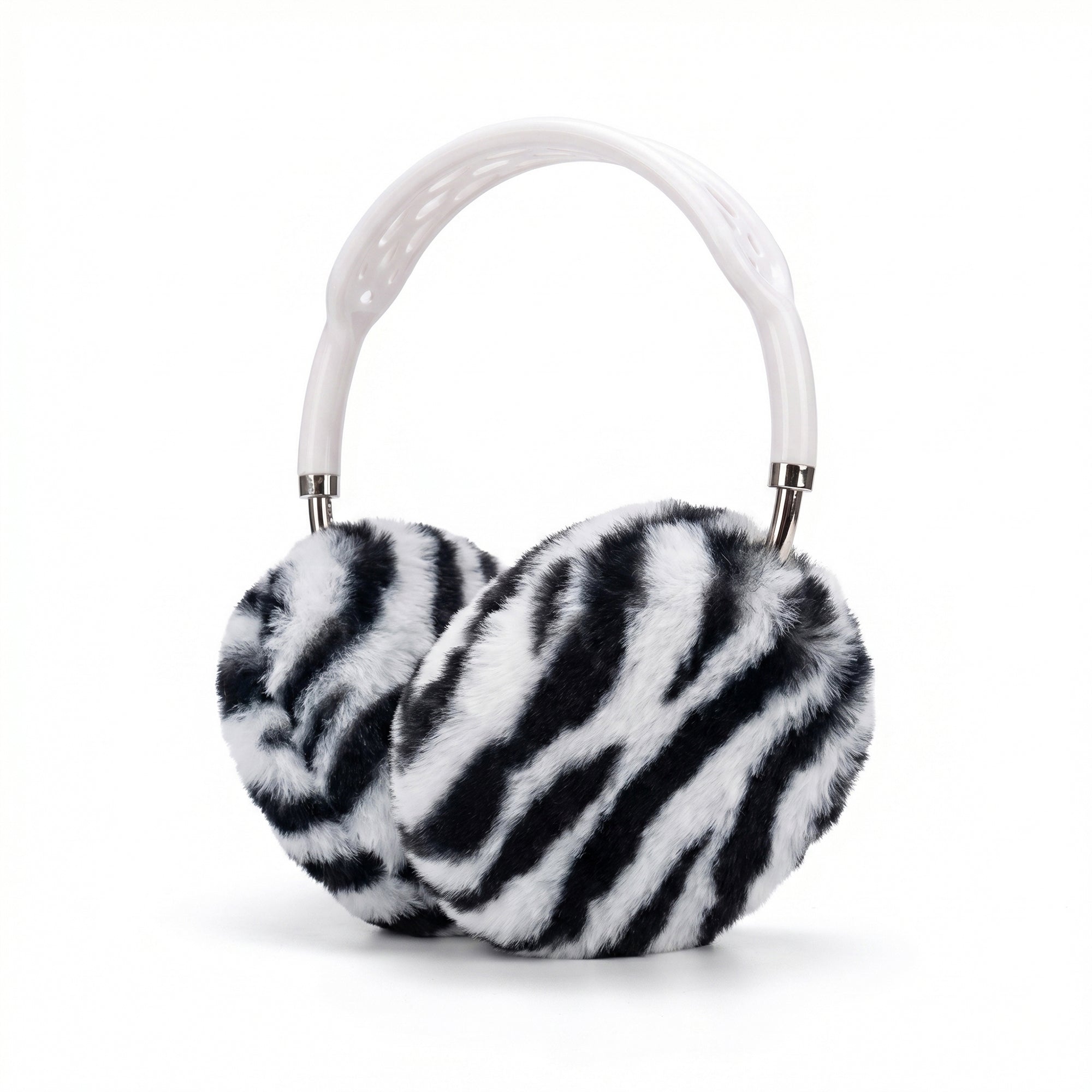 Anna-Kaci Tiger Print Plush Headphone Case for AirPods Max, Cute Furry Protective Cover with Soft Lining