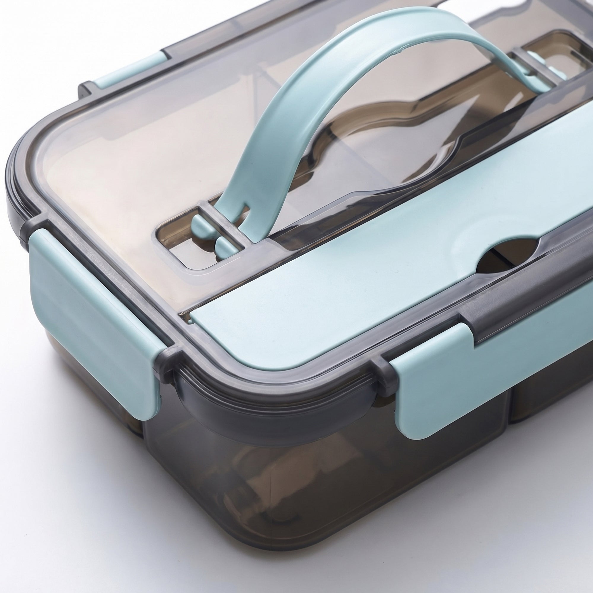 Anna-Kaci Bento Lunch Box Leakproof Food Container with Compartments Utensil Storage and Secure Lock Lid