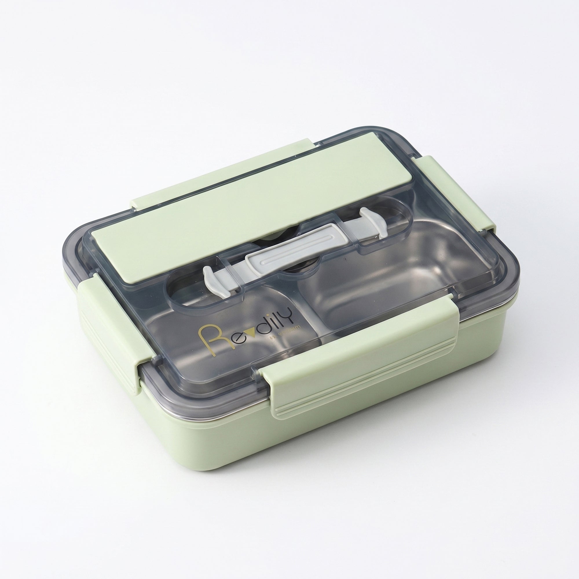Anna-Kaci Bento Lunch Box Leakproof Food Container with Compartments Utensil Storage and Secure Lock Lid