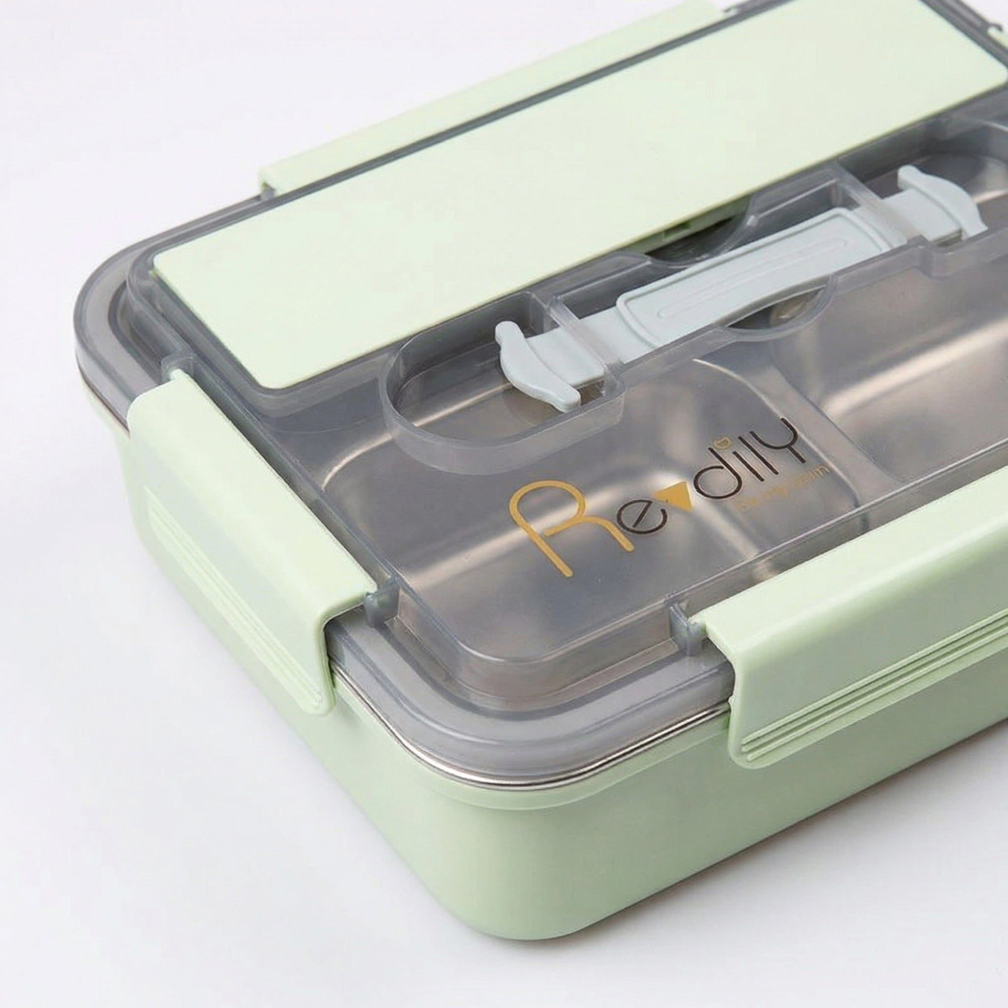 Anna-Kaci Bento Lunch Box Leakproof Food Container with Compartments Utensil Storage and Secure Lock Lid