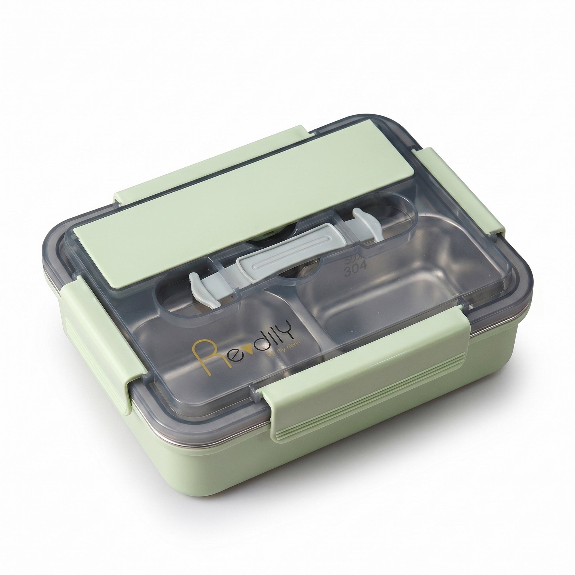 Anna-Kaci Bento Lunch Box Leakproof Food Container with Compartments Utensil Storage and Secure Lock Lid