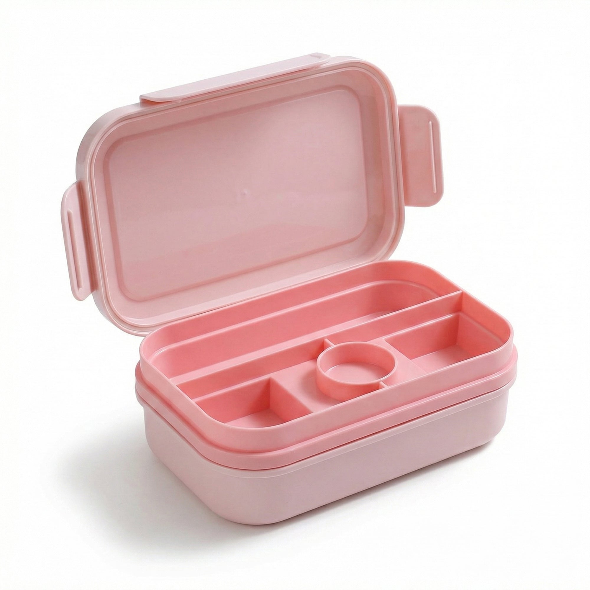 Anna-Kaci Bento Lunch Box Plastic Food Container with Compartments Leak Resistant Lid Meal Prep Storage