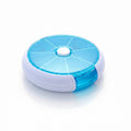 Anna-Kaci 2 Pack Round Pill Organizer Travel Case with 7 Compartments Flip Lid Portable Medication Storage
