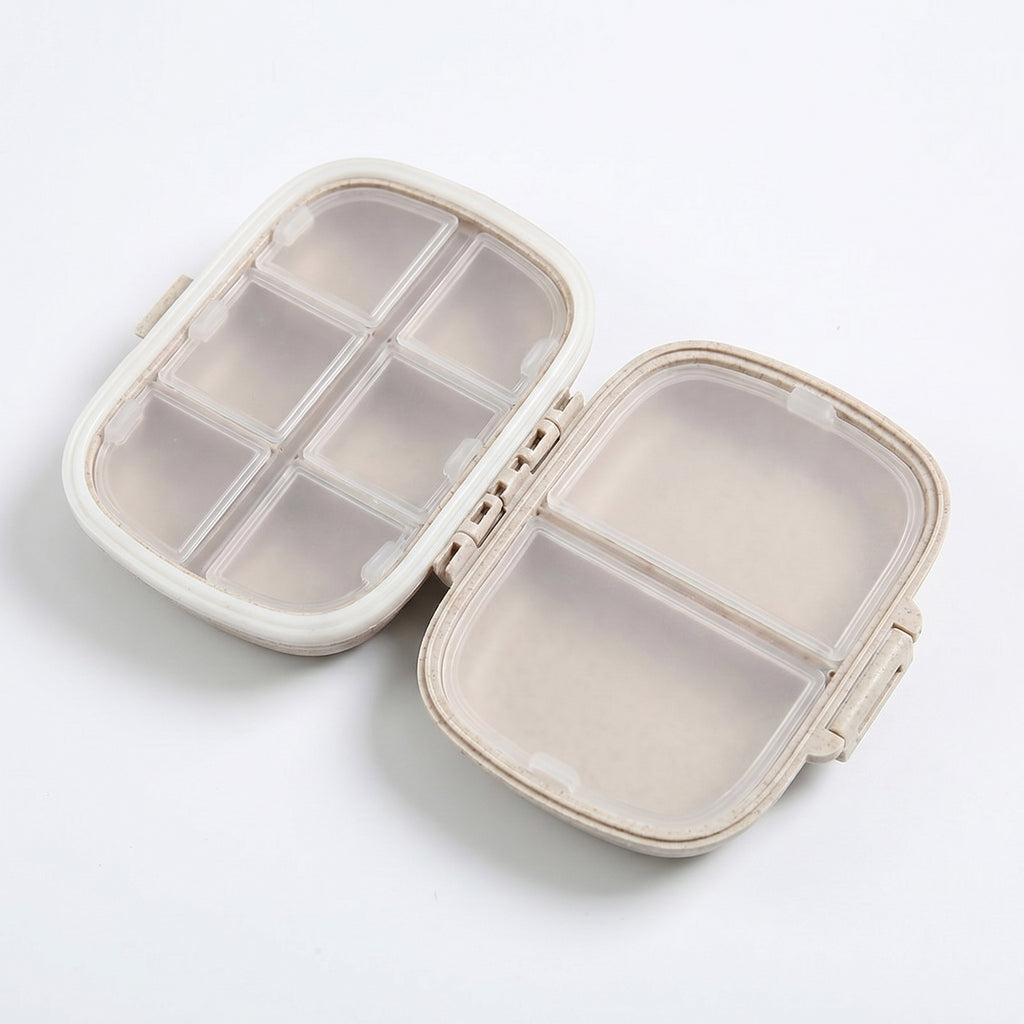 Anna-Kaci 5-Pcs Travel Pill Organizer Case Set with Multi-Compartments Portable Medication Storage Flip Lid