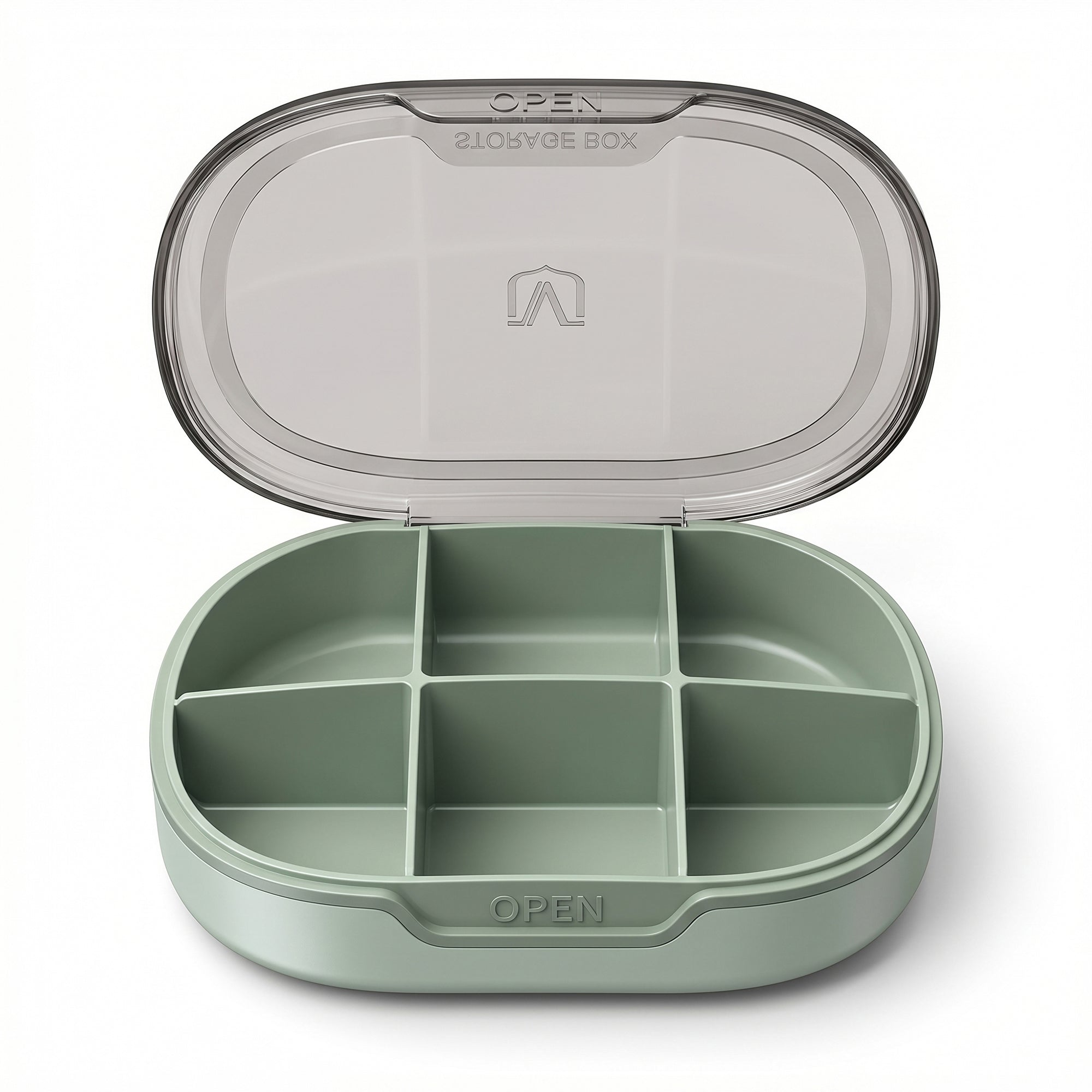 Anna-Kaci Travel Pill Organizer Case with Multi-Compartments Portable Medication Storage Flip Lid Design