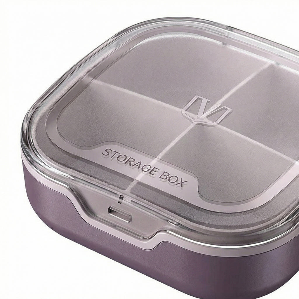 Anna-Kaci Travel Pill Organizer Case with Multi-Compartments Portable Medication Storage Flip Lid Design
