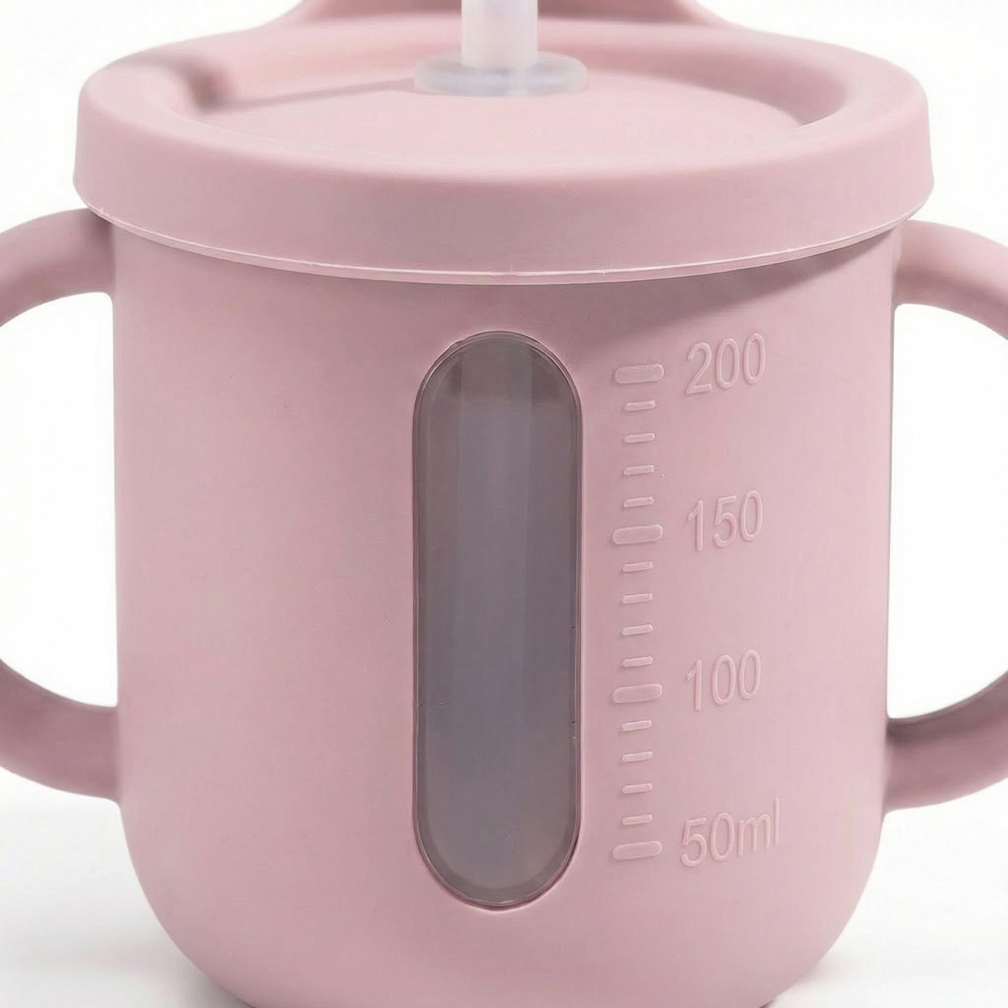 Anna-Kaci Baby Training Cup with Straw and Handles Soft Silicone Toddler Sippy Cup with Measurement Markings