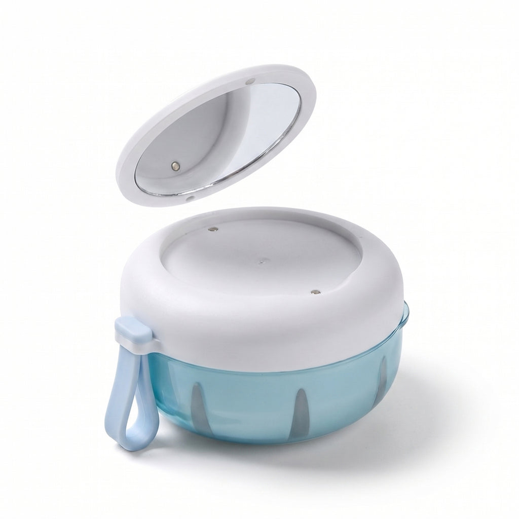 Anna-Kaci Denture Retainer Case with Mirror & Strainer, Leakproof Orthodontic Mouth Guard Storage Box