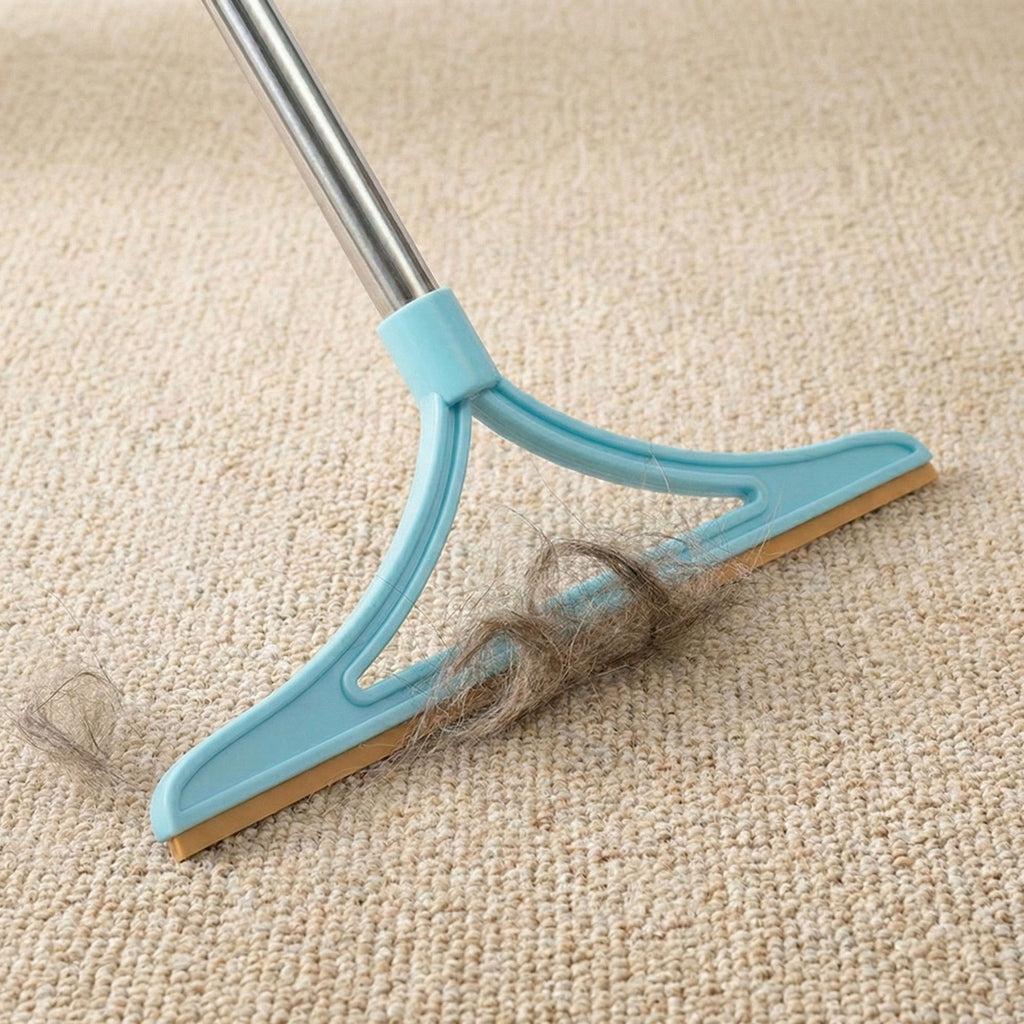 Anna-Kaci Pet Hair Removal Broom with Adjustable Handle for Carpets and Rugs