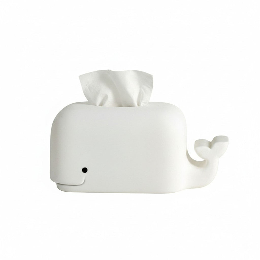 Anna-Kaci Whale Shape Tissue Box Cover Soft Decorative Tabletop Tissue Holder
