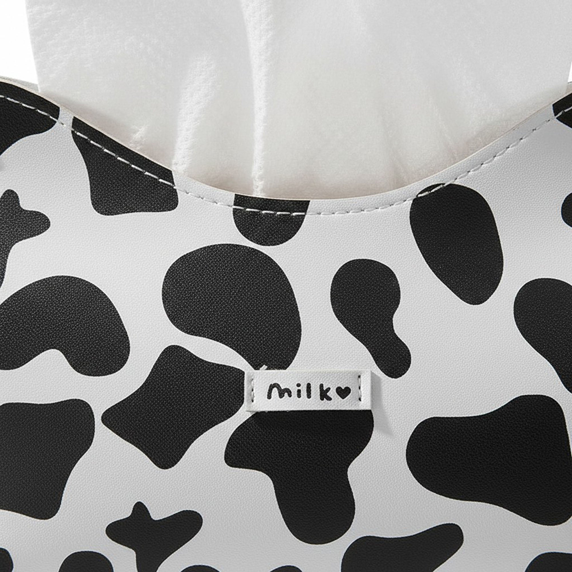Anna-Kaci 3-piece Cow Print Tissue Box Cover Decorative Soft Holder for Tabletop Use