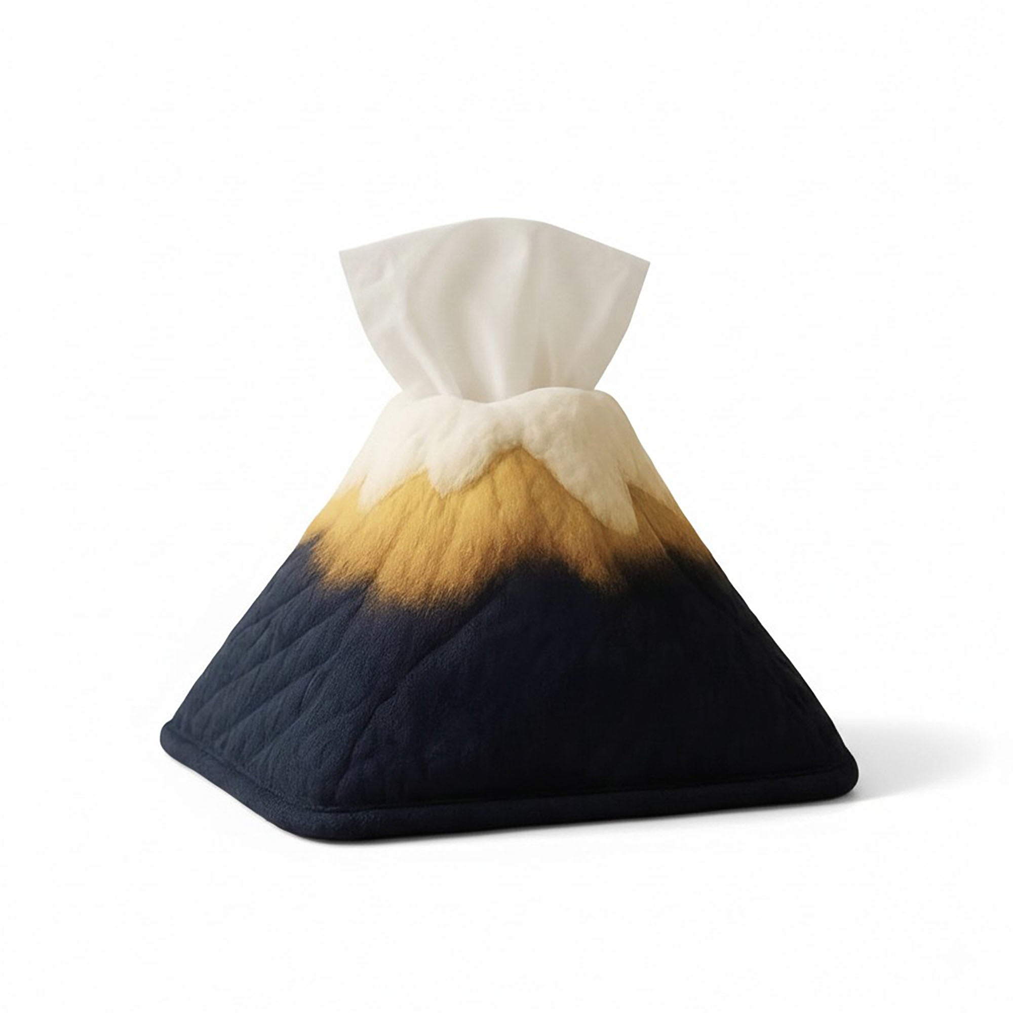 Anna-Kaci Mountain Shaped Tissue Box Cover Quilted Soft Decorative Holder