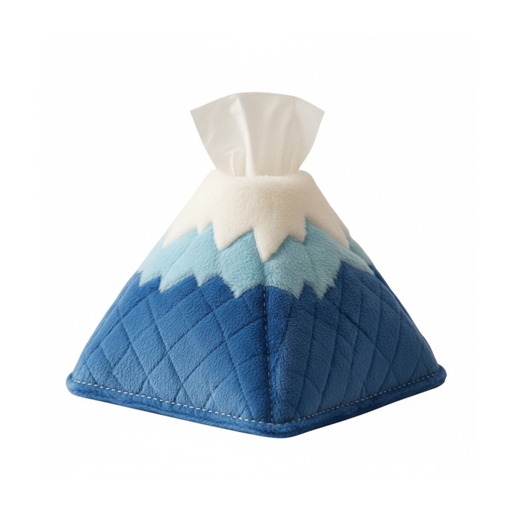 Anna-Kaci Mountain Shaped Tissue Box Cover Quilted Soft Decorative Holder