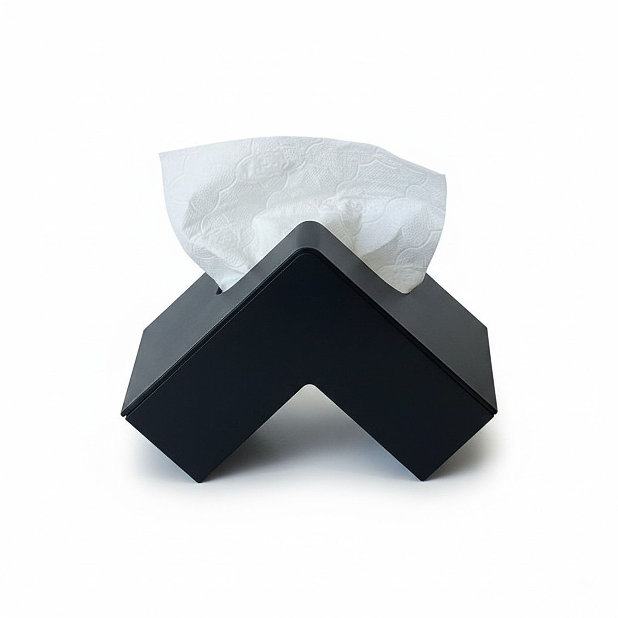 Anna-Kaci Geometric Chevron Shaped Tissue Box Cover Modern Decorative Holder