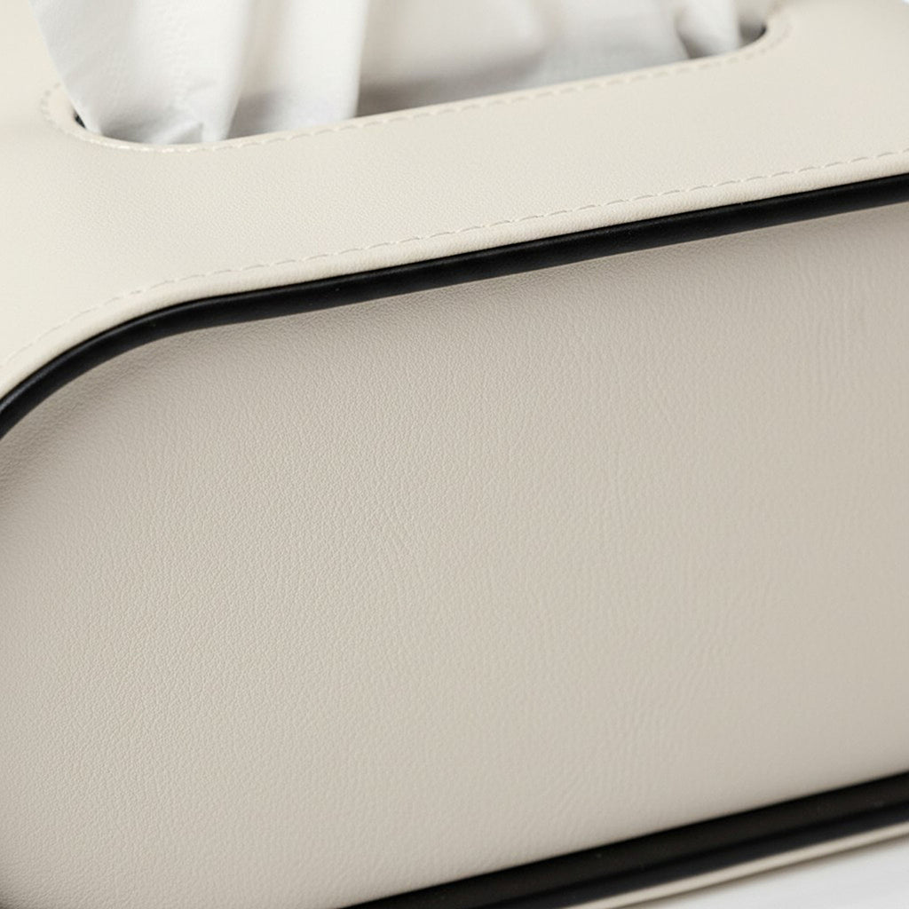 Anna-Kaci Rounded Minimalist Tissue Box Cover with Smooth Contoured Design