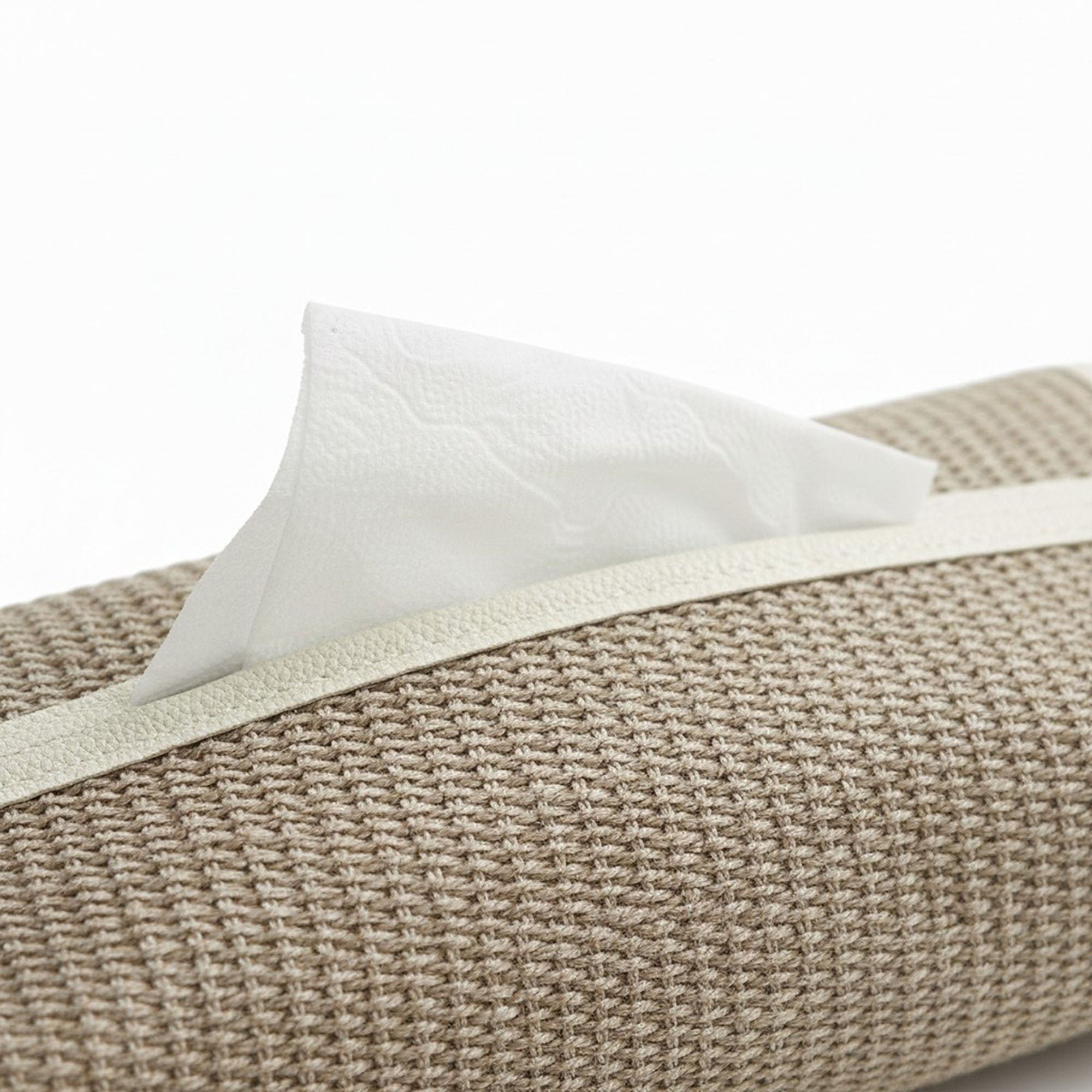 Anna-Kaci Textured Fabric Tissue Box Cover with Clean Trim Detail