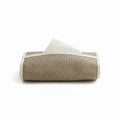 Anna-Kaci Textured Fabric Tissue Box Cover with Clean Trim Detail