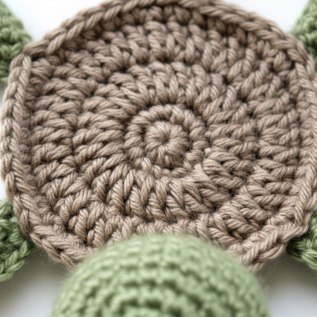 Anna-Kaci Handcrafted Crochet Turtle Coaster with Knit Animal Design