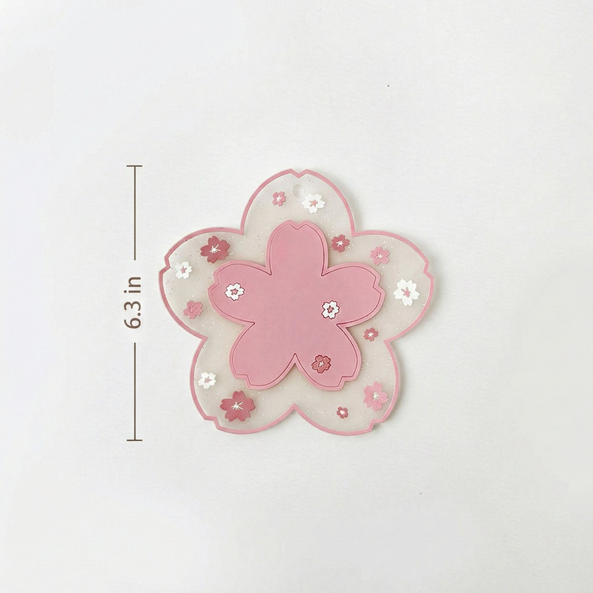 Anna-Kaci 2-PC Cherry Blossom Flower Shaped Decorative Coaster Mat