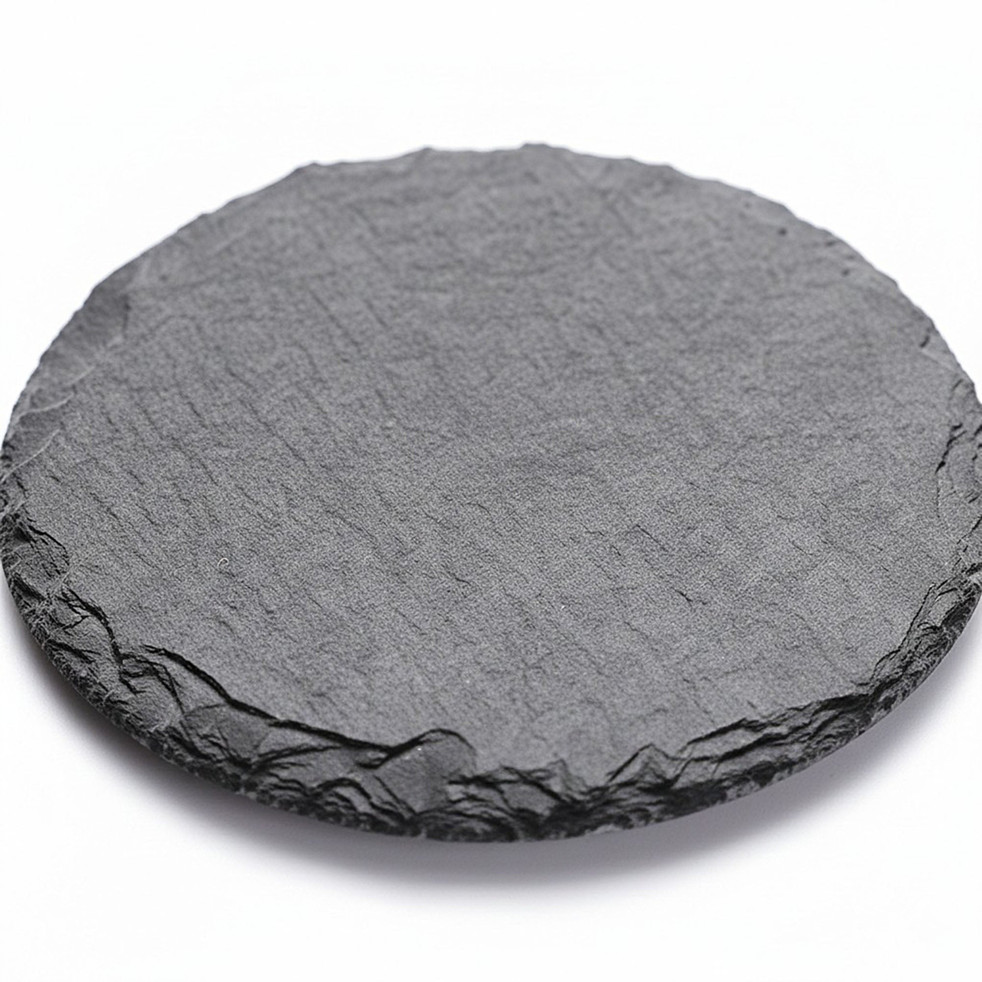 Anna-Kaci Natural Slate Stone Coaster Set Assorted Round Square Heart Shapes