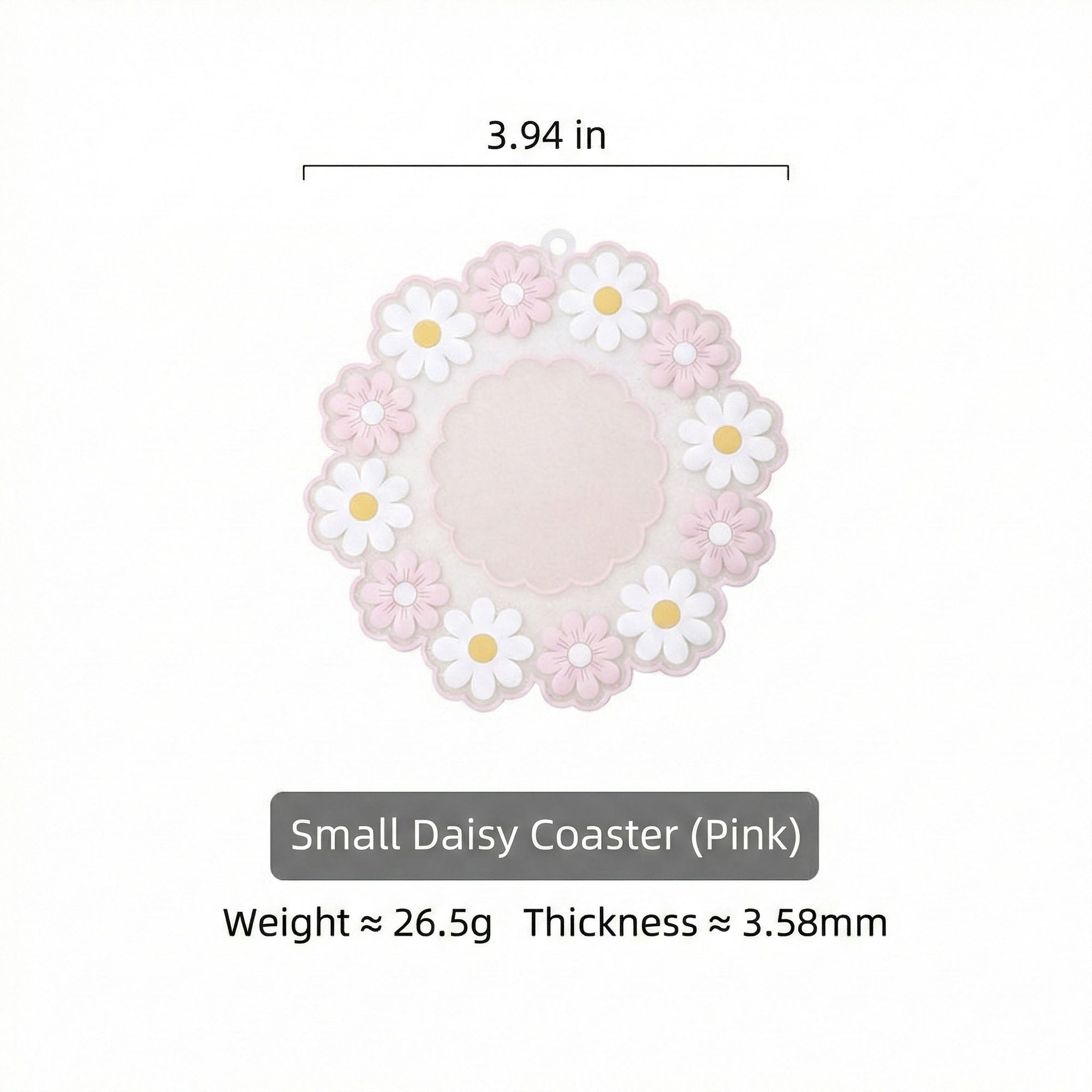 Anna-Kaci 4-PC Daisy Floral Silicone Trivet Heat Resistant Non Slip Kitchen Pot Holder