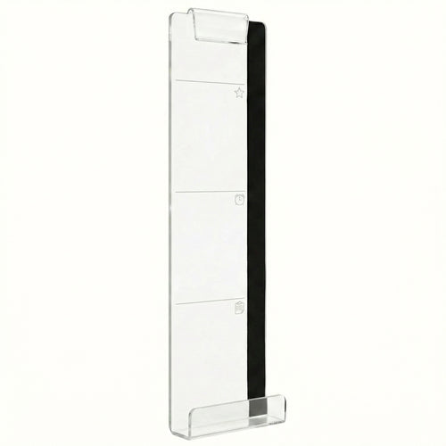 Anna-Kaci 2 Pack Monitor Side Organizer with Memo Board Phone Holder Clear Acrylic Desk Clip Storage