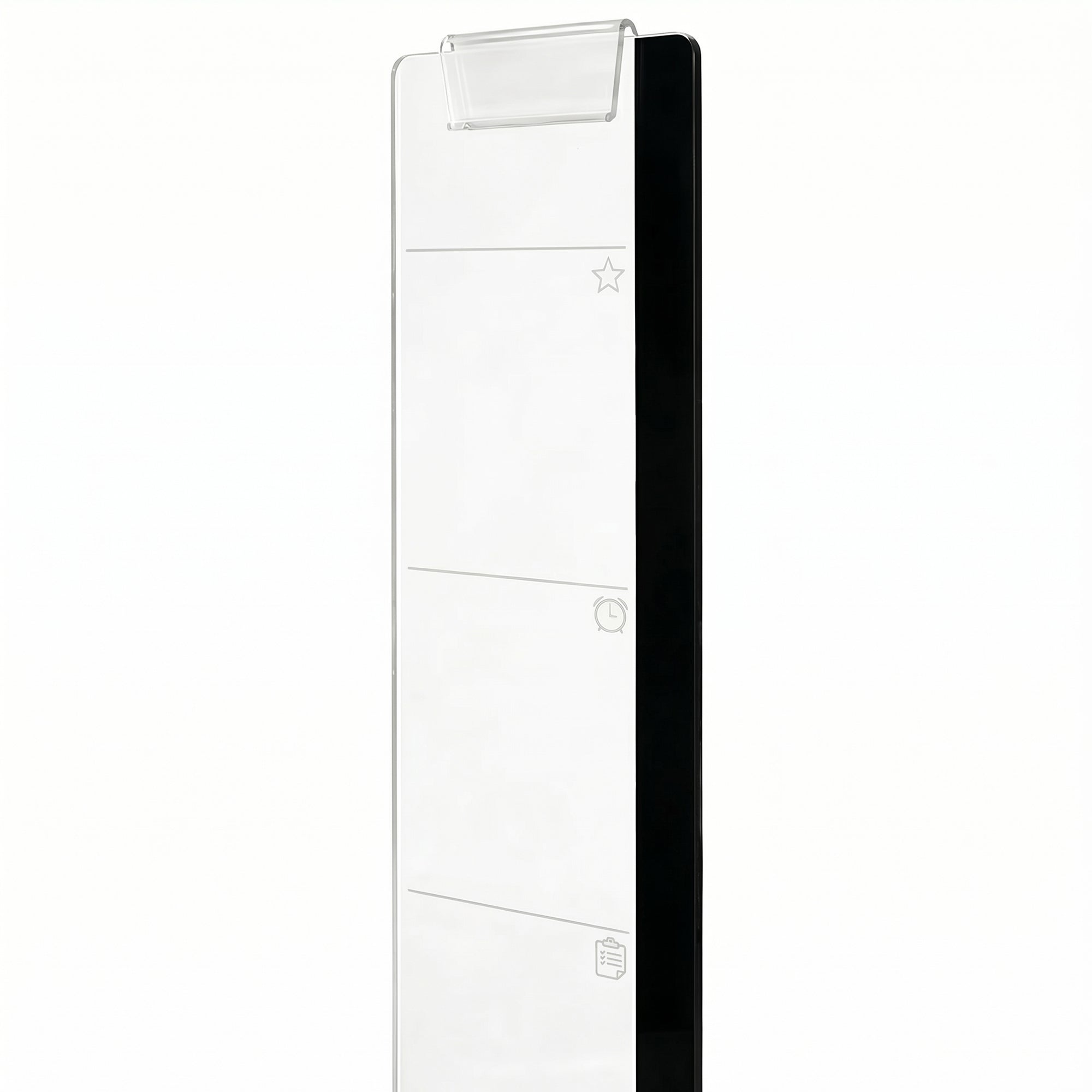 Anna-Kaci 2 Pack Monitor Side Organizer with Memo Board Phone Holder Clear Acrylic Desk Clip Storage