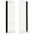 Anna-Kaci 2 Pack Monitor Side Organizer with Memo Board Phone Holder Clear Acrylic Desk Clip Storage