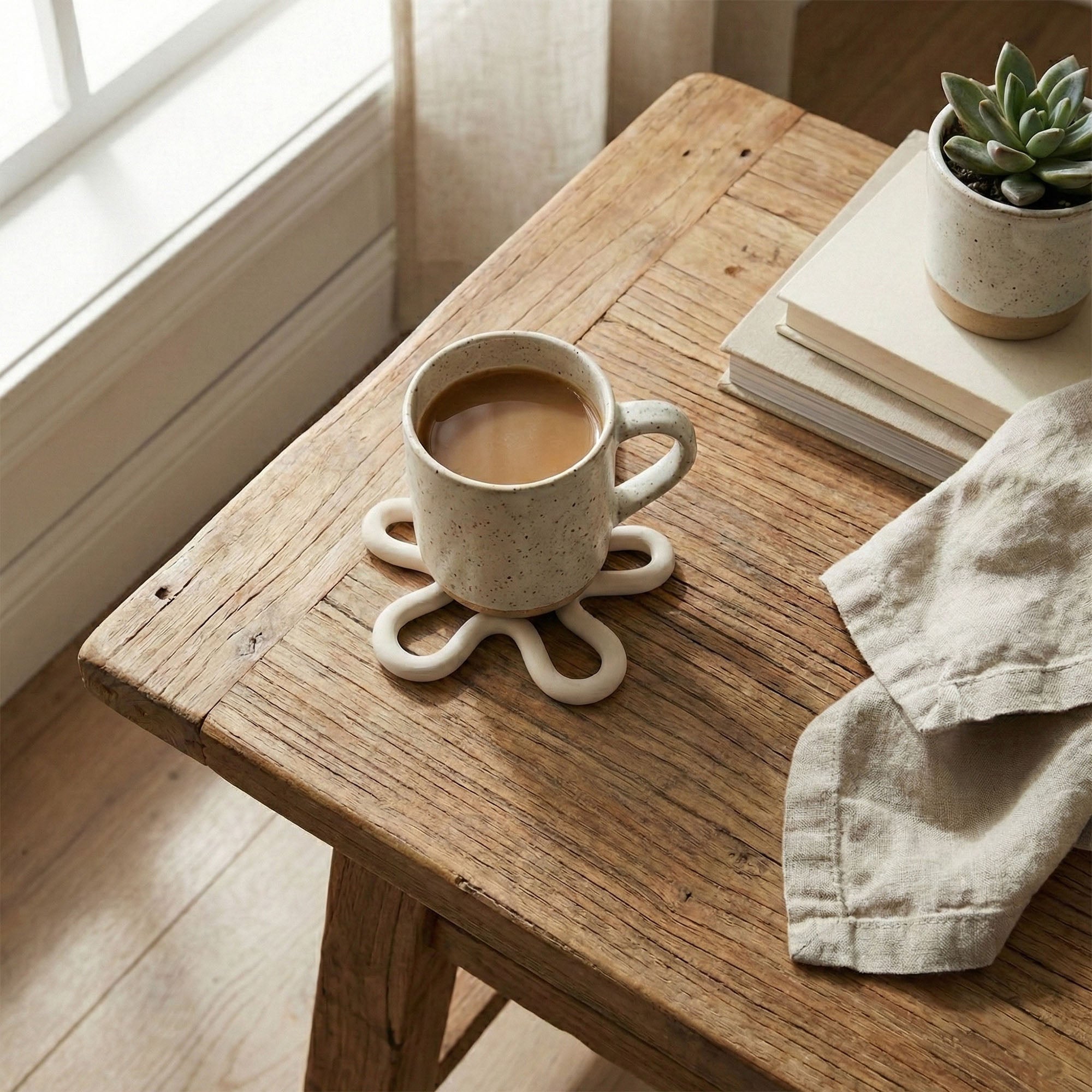 Anna-Kaci 2-PC Wavy Silicone Trivet Heat Resistant Non Slip Countertop Pot Holder