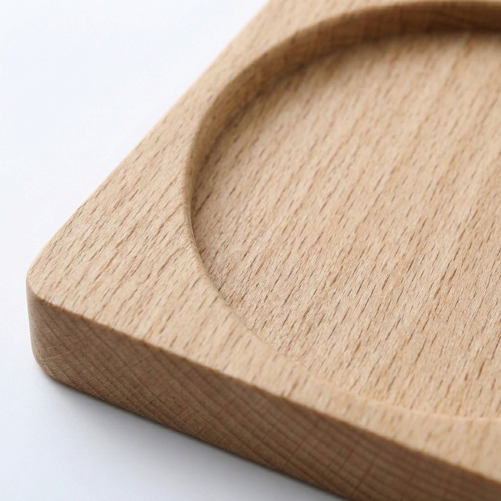 Anna-Kaci 2-PC Square Wood Coaster with Recessed Round Groove Table Protector