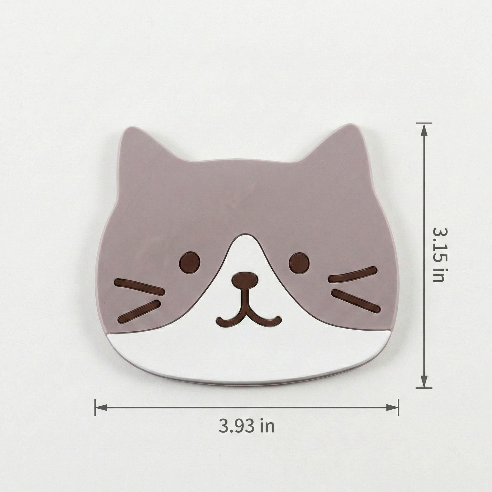 Anna-Kaci 4-PC Cat Face Coaster Cute Non Slip Drink Table Protector