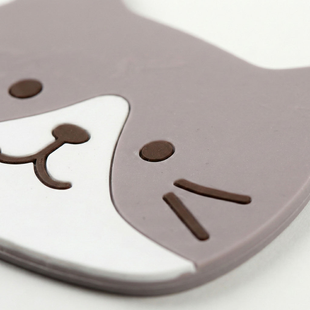 Anna-Kaci 4-PC Cat Face Coaster Cute Non Slip Drink Table Protector