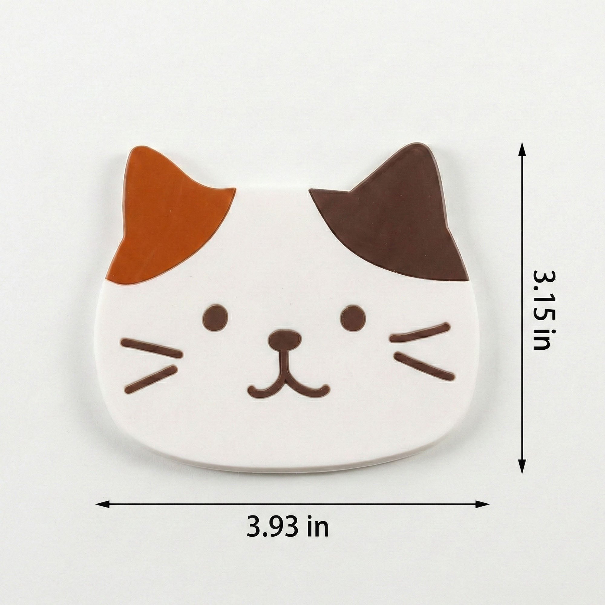 Anna-Kaci 4-PC Cat Face Coaster Cute Non Slip Drink Table Protector
