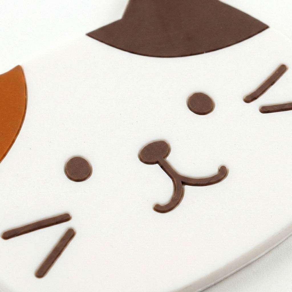 Anna-Kaci 4-PC Cat Face Coaster Cute Non Slip Drink Table Protector